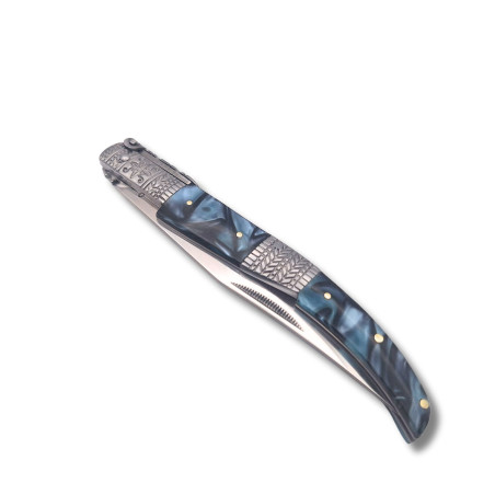 NAVAJA ARABE DECORADA ACRILICO AZUL THIRD N53AD C