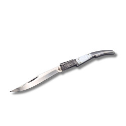 NAVAJA ARABE DE LUJO DECORADA ACRILICO BLANCO THIRD N49BD