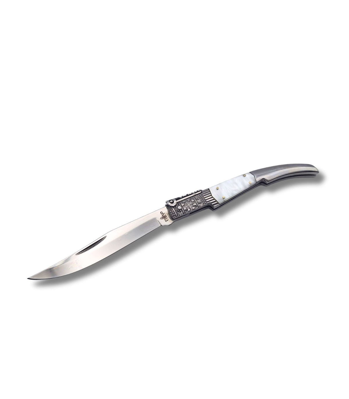 NAVAJA ARABE DE LUJO DECORADA ACRILICO BLANCO THIRD N49BD