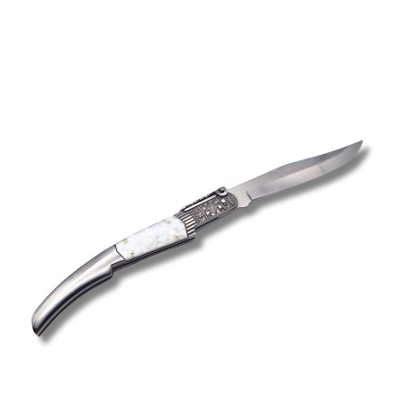 NAVAJA ARABE DE LUJO DECORADA ACRILICO BLANCO THIRD N49BD A
