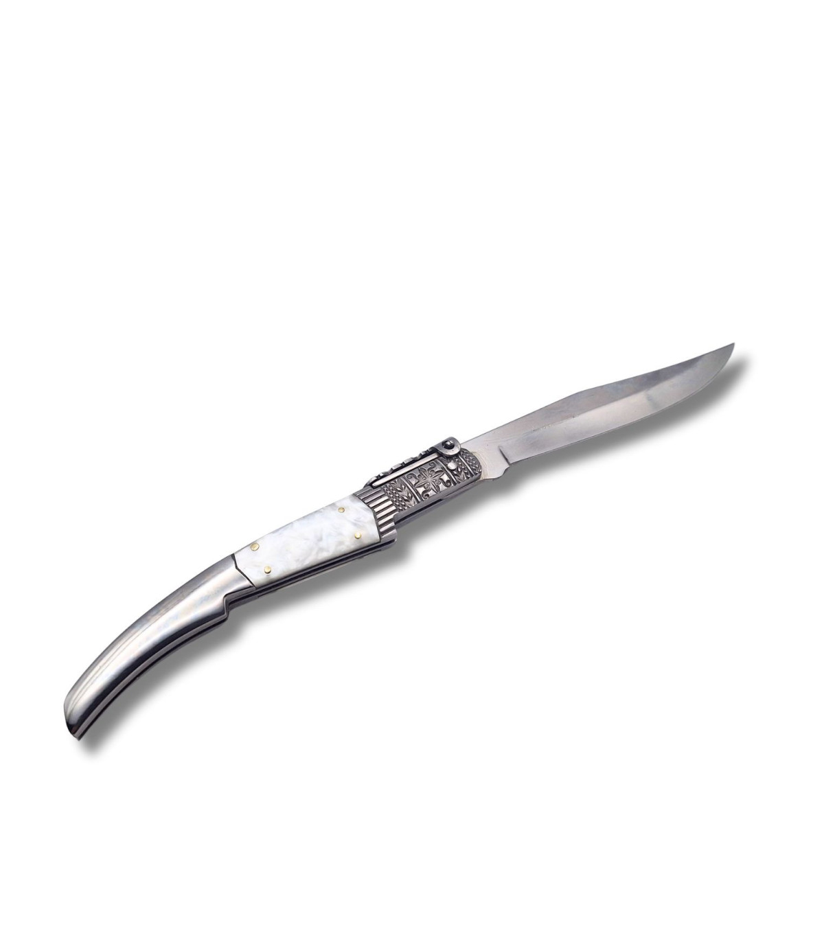 NAVAJA ARABE DE LUJO DECORADA ACRILICO BLANCO THIRD N49BD A