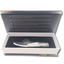 NAVAJA ARABE DE LUJO DECORADA ACRILICO BLANCO THIRD N49BD D