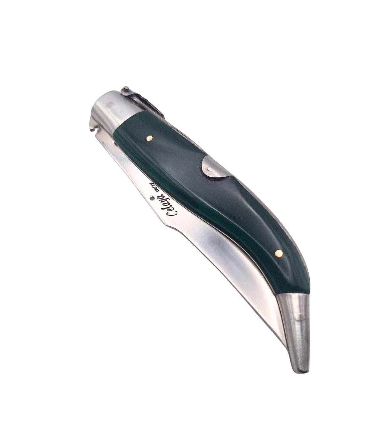 NAVAJA ARTESANA ALBACETEÑA ACRÍLICO VERDE CON VIROLA CELAYA 1120-PVENU INOX por 18,70 €
