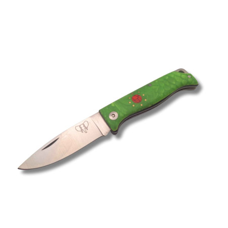 NAVAJA DE BOLSILLO" MT10 JUMA VERDE DECORADA" CUDEMAN 332JVD