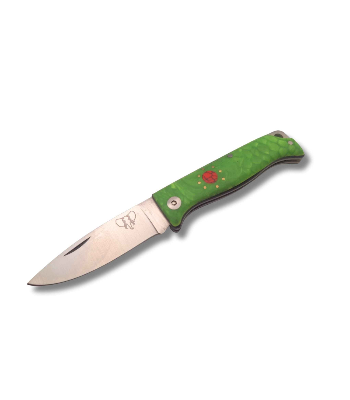 NAVAJA DE BOLSILLO" MT10 JUMA VERDE DECORADA" CUDEMAN 332JVD