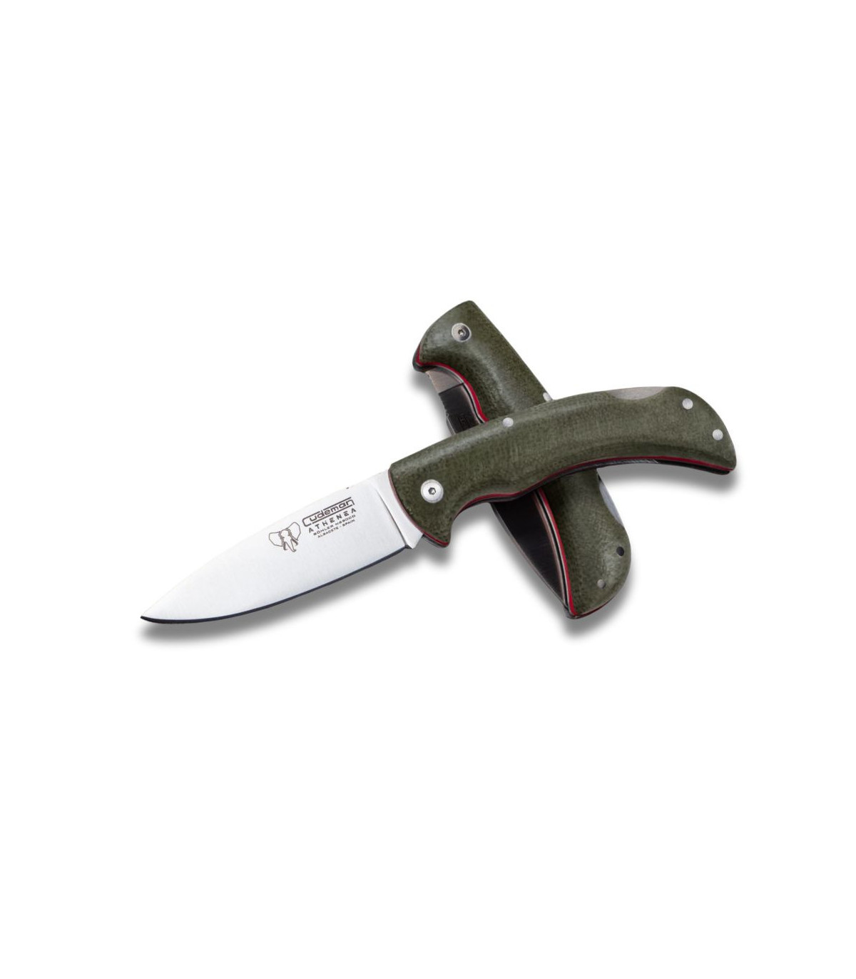 NAVAJA DE BOLSILLO "ATHENEA MICARTA VERDE" CUDEMAN 345F