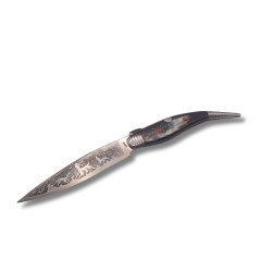 NAVAJA ARTESANA ESPADA "TORO LUJO" R.BUSTOS 1LU