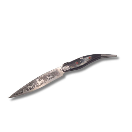 NAVAJA ARTESANA ESPADA "TORO LUJO" R.BUSTOS 1LU