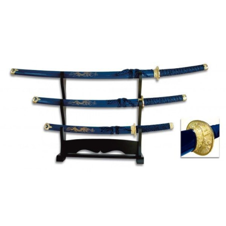 SET DE KATANAS SAMURAIS TOLE 10 IMPERIAL 31515-AZ por 85,50 €