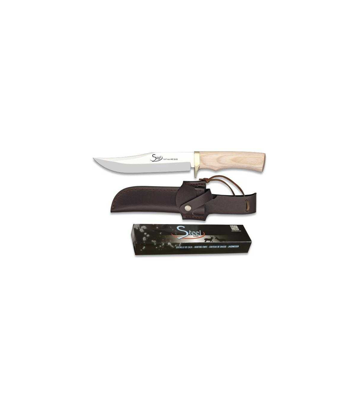 Cuchillo de CAZA madera STEEL 440 por 37,20 €