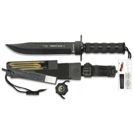 CUCHILLO DE SUPERVIVENCIA "COMBAT KING I NEGRO" MARTINEZ ALBAINOX 32101