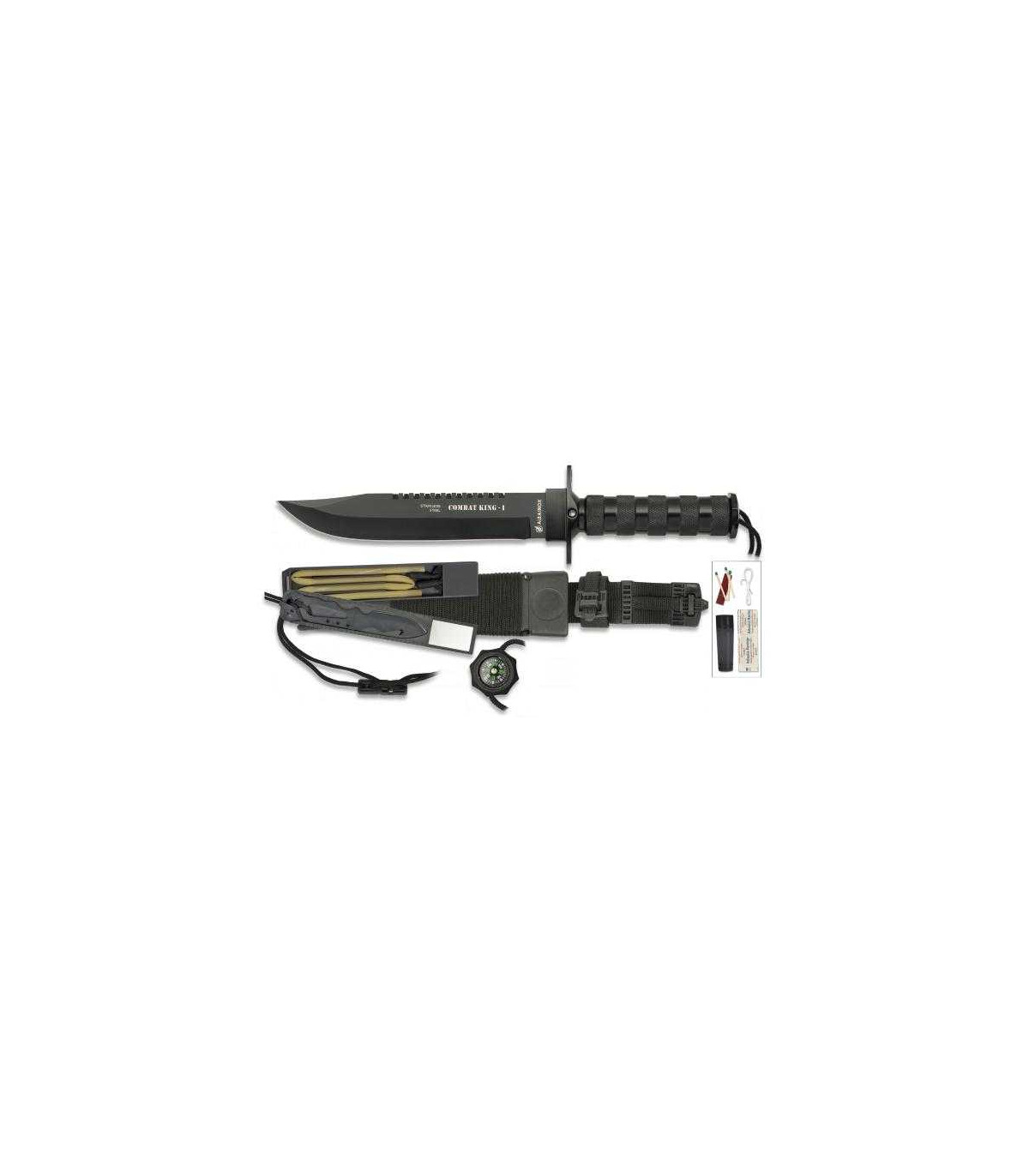 CUCHILLO DE SUPERVIVENCIA "COMBAT KING I NEGRO" MARTINEZ ALBAINOX 32101