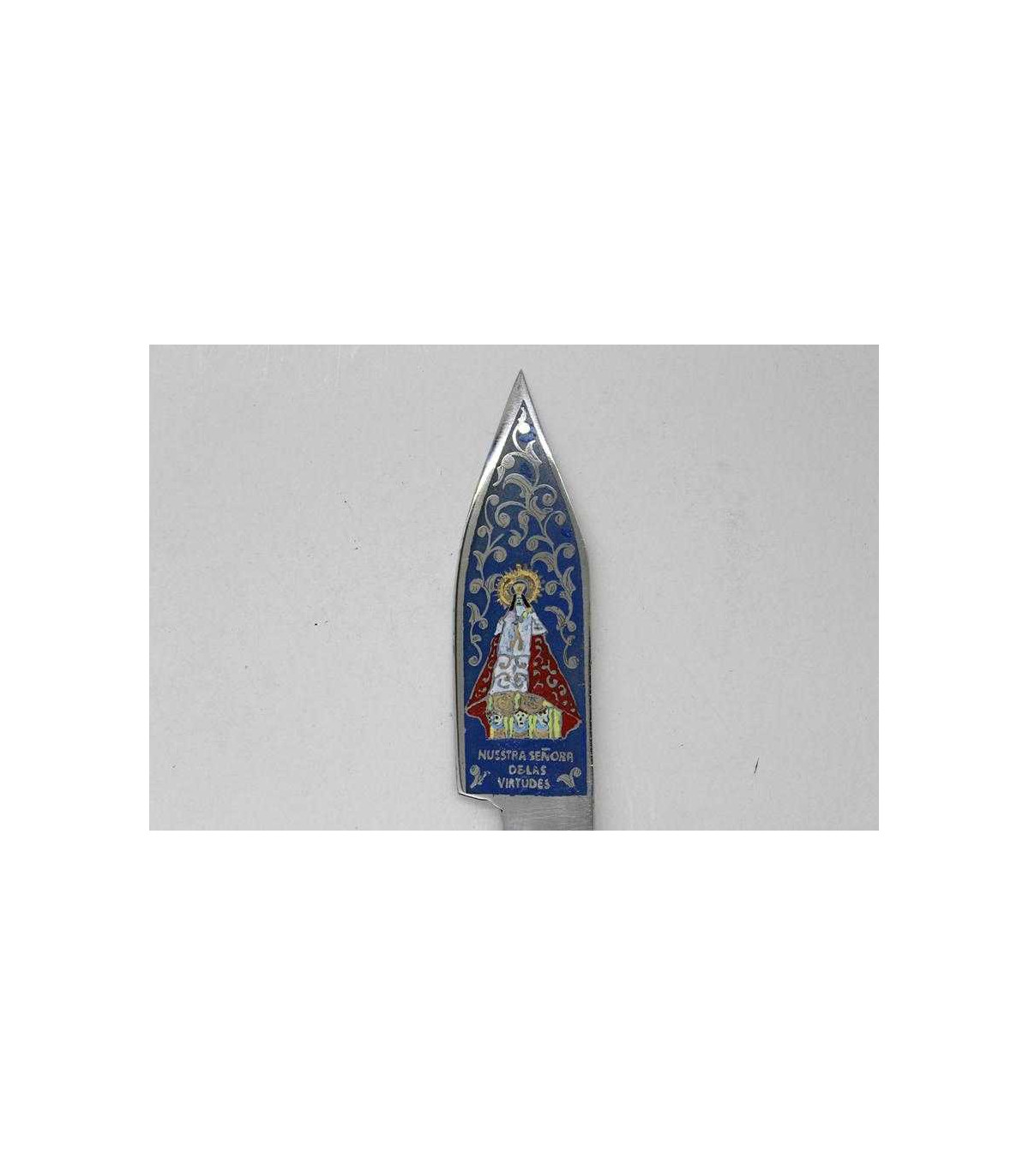 Navaja ARTESANA GRABADA "VIRGEN DE LAS VIRTUDES"