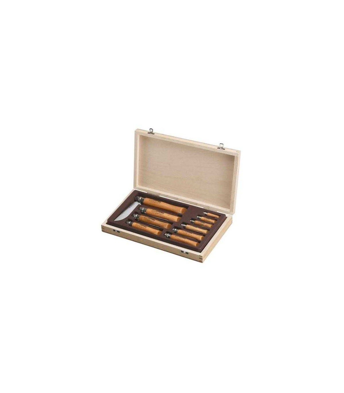 ESTUCHE COLECCIÓN OPINEL CARBONO 10 PIEZAS