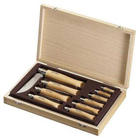 ESTUCHE COLECCIÓN OPINEL INOX 10 PIEZAS