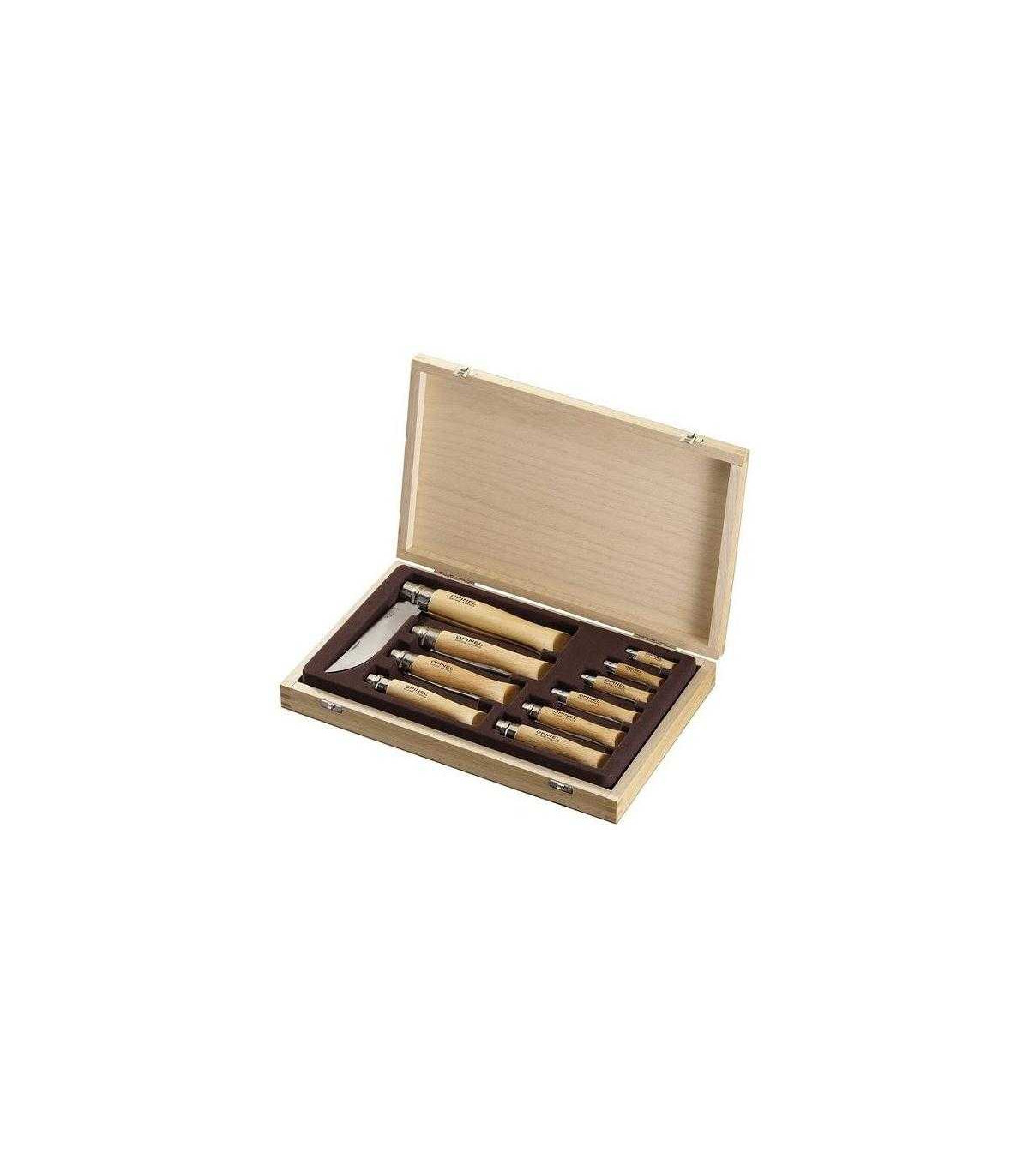 ESTUCHE COLECCIÓN OPINEL INOX 10 PIEZAS