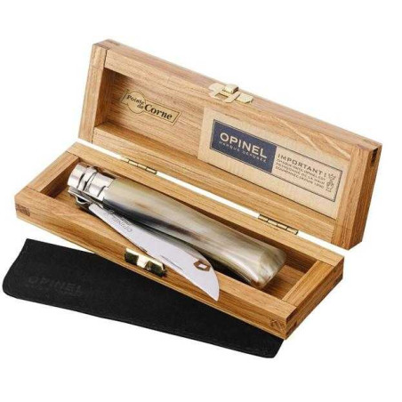 ESTUCHE CON NAVAJA DE CUERNO INOX 000980