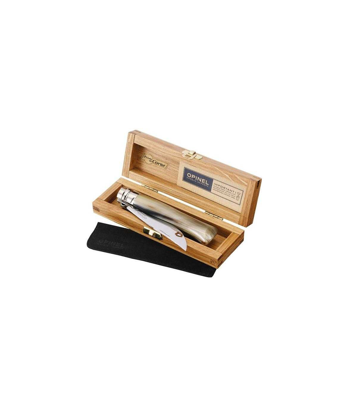 ESTUCHE CON NAVAJA DE CUERNO INOX 000980