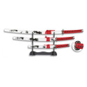 SET DE KATANAS SAMURAIS TOLE 10 IMPERIAL 32138