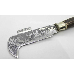 CUCHILLO HOCINO ARTESANO GRABADO