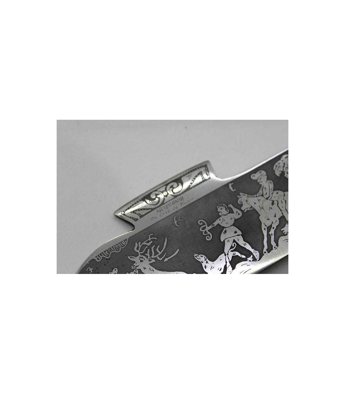 CUCHILLO HOCINO ARTESANO GRABADO
