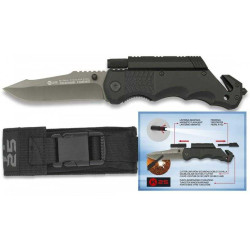 Navaja de SEGURIDAD linterna negra K-25 19541