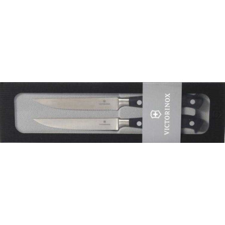 JUEGO DE CUCHILLOS FORJADOS DE MESA SERRADOS VICTORINOX 7.7242.W  