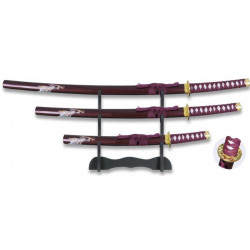 SET DE KATANAS SAMURAIS TOLE 10 IMPERIAL 32222